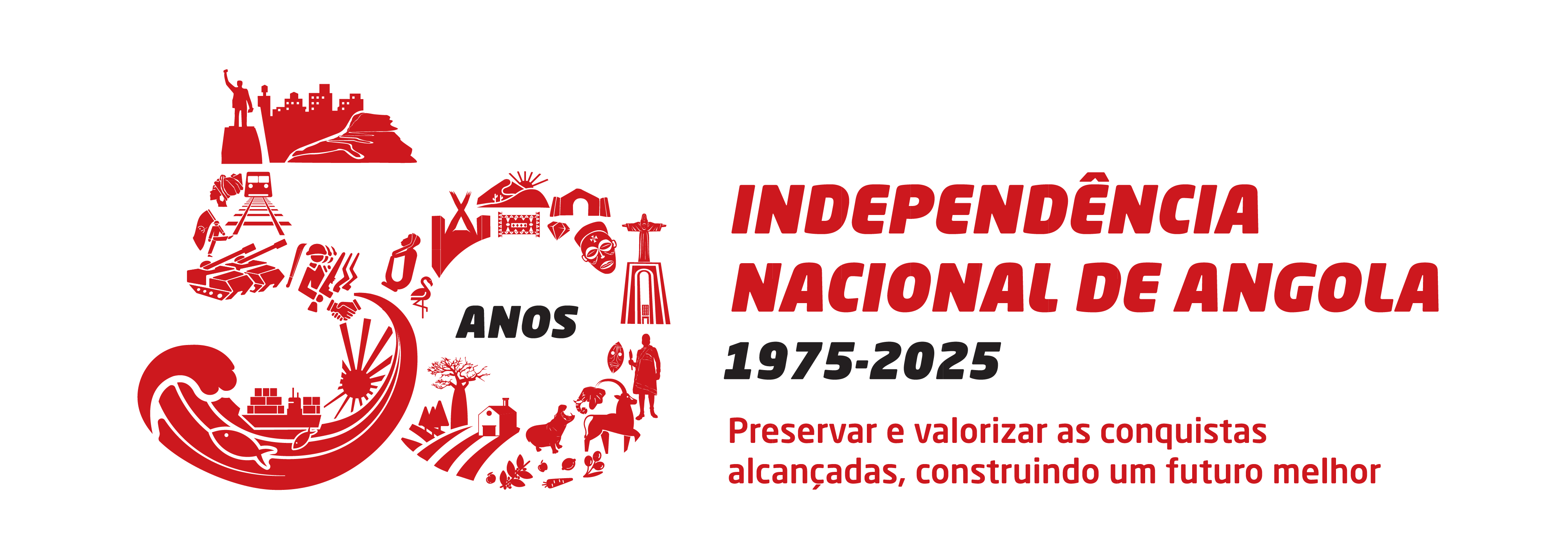 Logo Oficial de Angola 50 Años